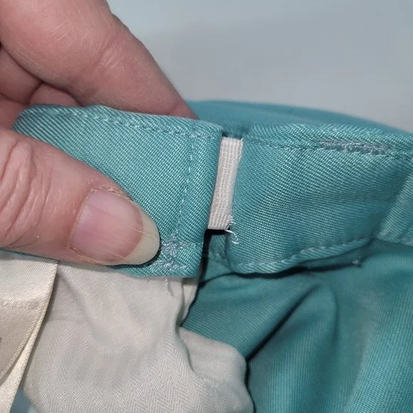 Haggar Flat Front Shorts Mens 38 Teal Blue Expandable Waist Polyester 8.5in Golf - Picture 4 of 12